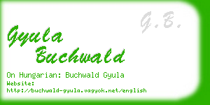 gyula buchwald business card